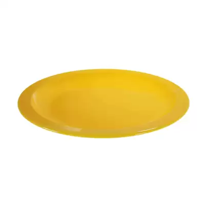 Swixz Polycarbonate Narrow Rimmed Side Plates 172mm 12 Pack - Colour: Yellow