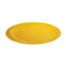 Swixz Polycarbonate Narrow Rimmed Plates 172mm Yellow 12 Pack