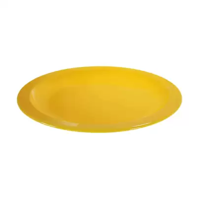 Swixz Polycarbonate Narrow Rimmed Plates 172mm Yellow 12 Pack G2p100