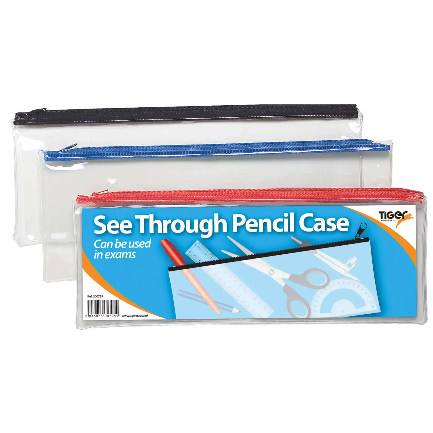 Clear Exam Pencil Case Large