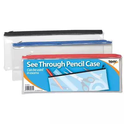 Clear Exam Pencil Case Large