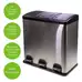 Soclean Triple Recycling Bin Stainless Steel 60l