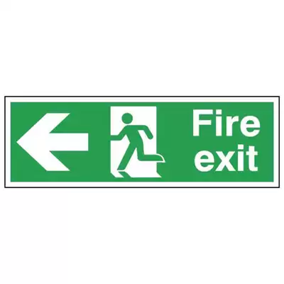 Safety Signs Vinyl - Type: Fire Exit Left