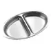 Stainless Steel Vegetable Dish Oval Divided 30 x 21 Cm