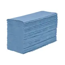 Soclean Z Fold Recycled Paper Towels Blue 1ply 6000
