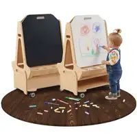 Mobile Double Sided Easel With Storage