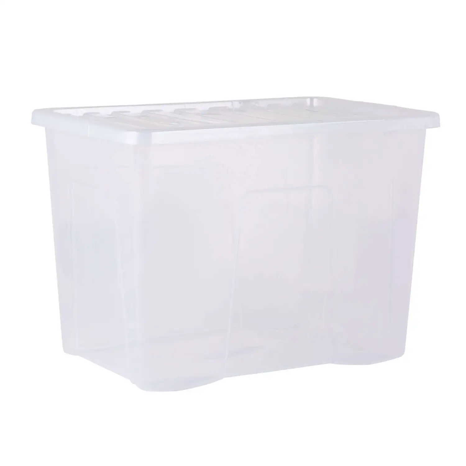 Wham Storage Box and Lid 80 Litre Clear 4 Pack Gompels Care