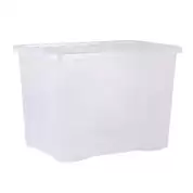 Wham Storage Box and Lid 80 Litre Clear 4 Pack