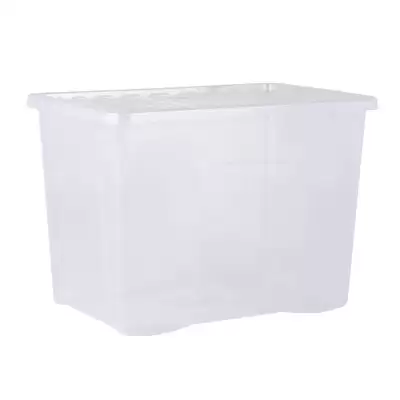 Wham Storage Box and Lid 80 Litre Clear 4 Pack