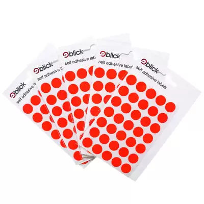 Circle Sticker Labels 13mm 140 Pack - Colour: Red