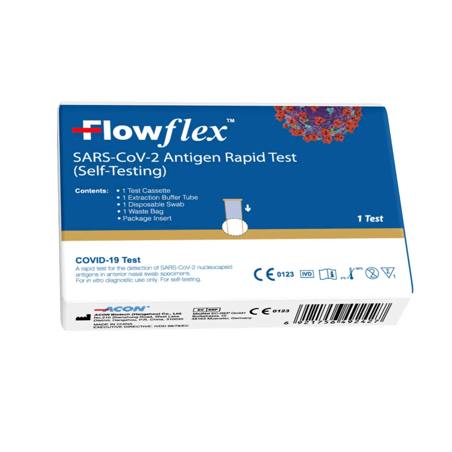 Flowflex Antigen Lateral Flow Self Test Kit G2p80