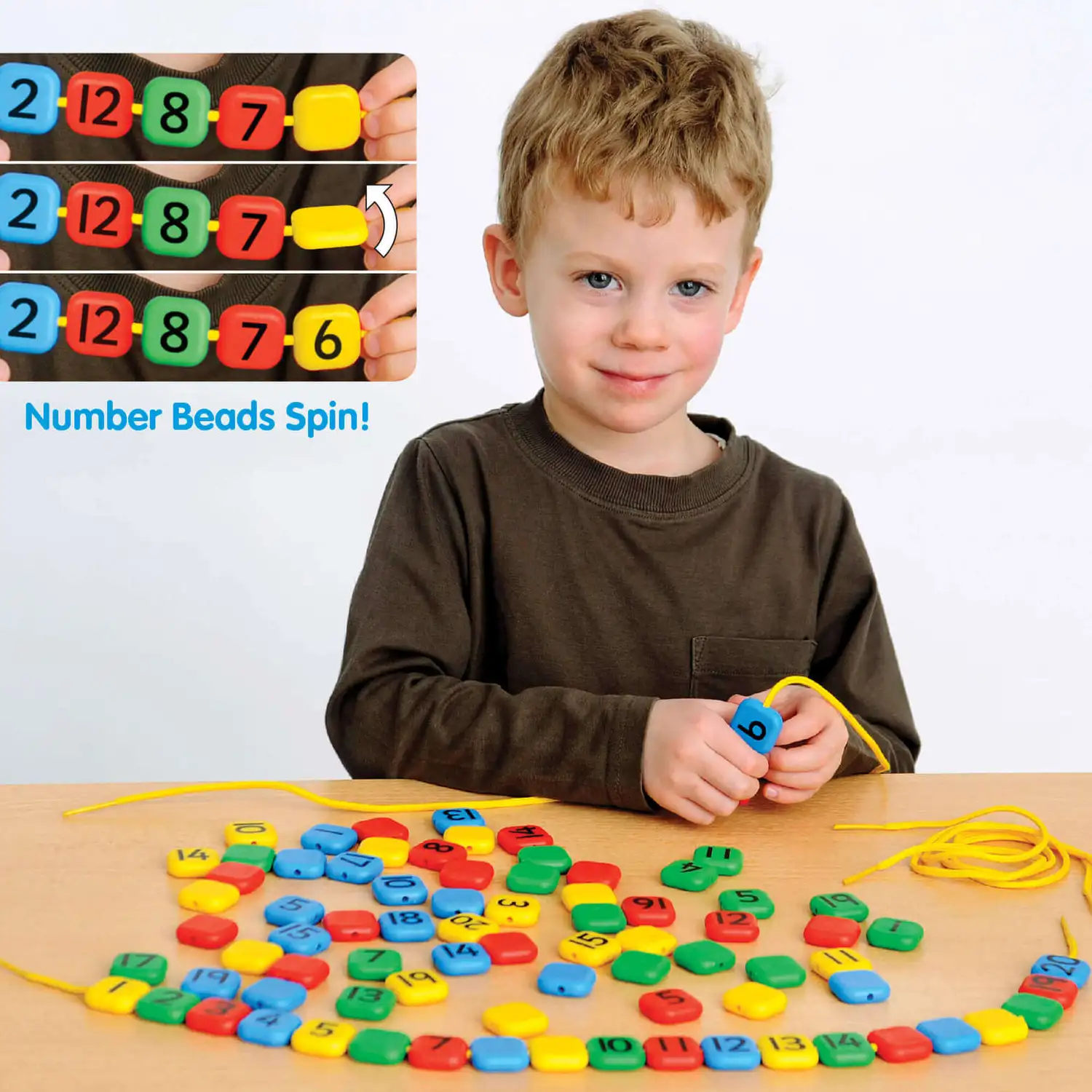 120 Lacing Number Beads Gompels Care & Nursery Supply Specialists