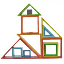 Olly and Oby Wooden Rainbow Architect Triangles