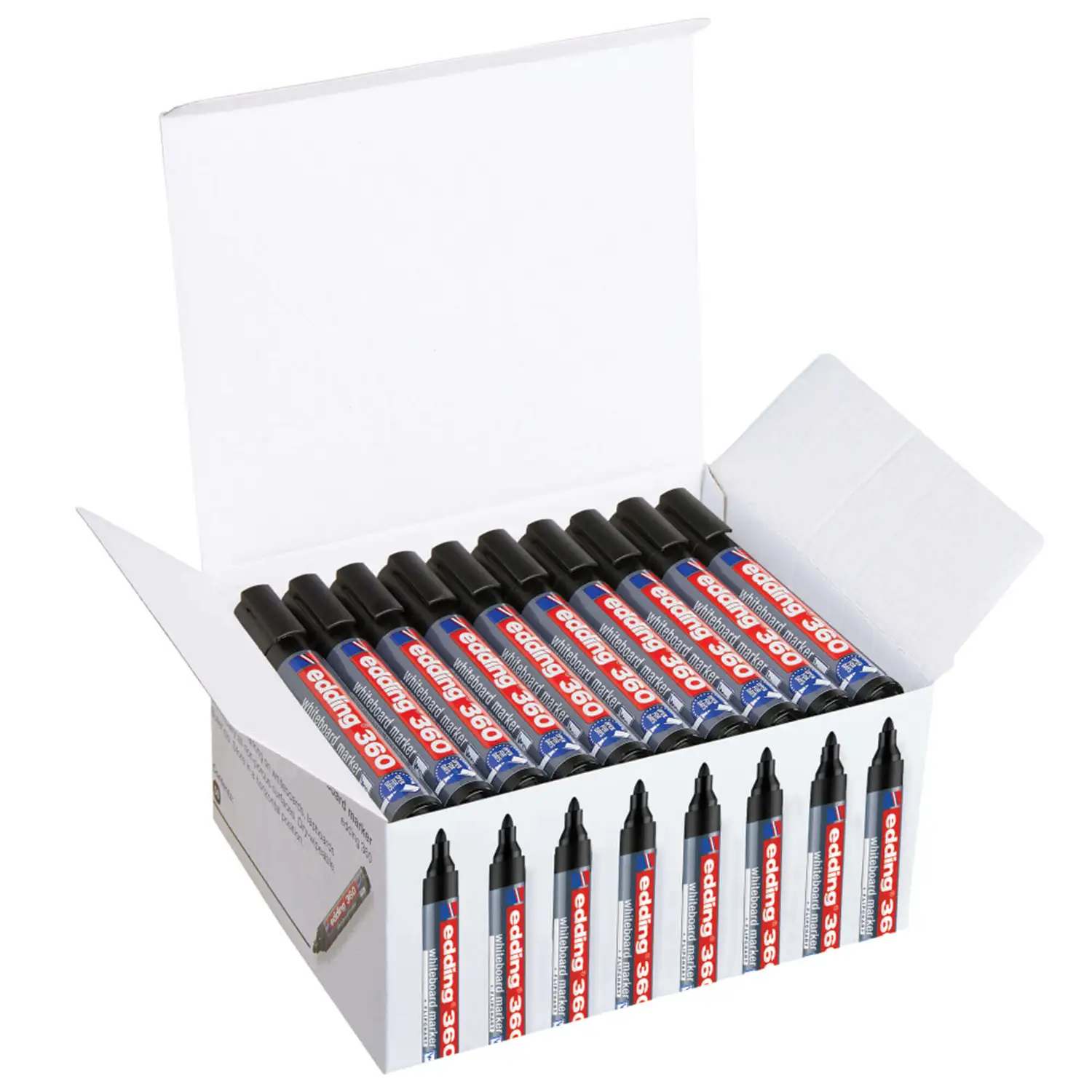 Edding 360 Boardmarker Bullet Tip Black 50 Pack