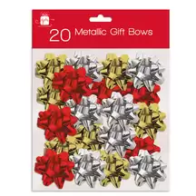 Christmas Gift Bows Assorted Colours 20 Pack