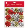 Christmas Gift Bows Assorted Colours 20 Pack
