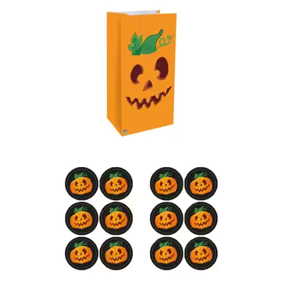 Halloween Pumpkin Paper Bags