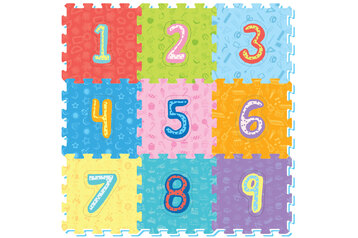 Foam Play Mat Tiles Numbers 9pc, Foam Play Mat Tiles