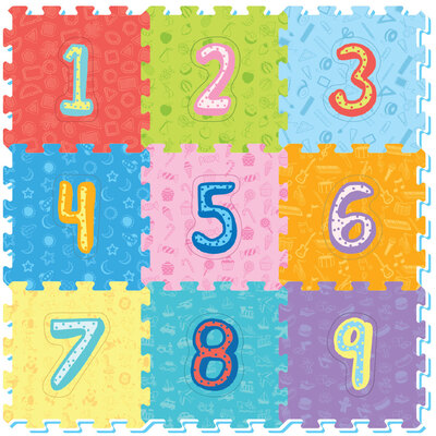Foam Play Mat Tiles Numbers 9pc