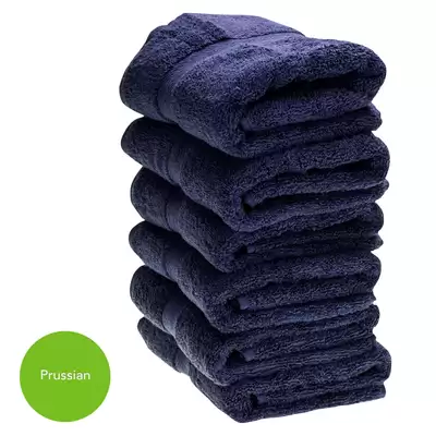 Hand Towel 50x90cm 500gm x 6 - Colour: Prussian