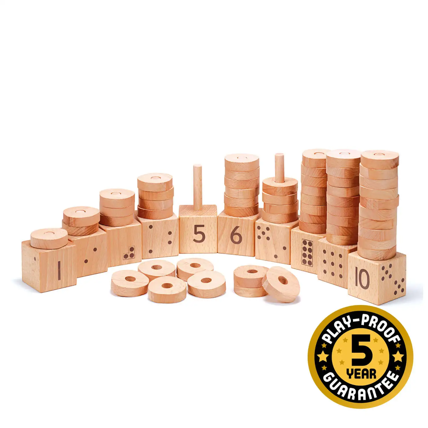 1-10 Natural Number Stacker - Gompels | Care & Education Supplies