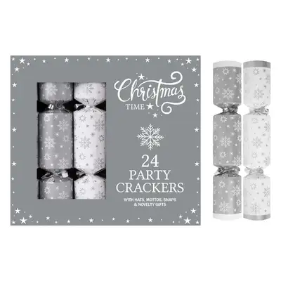 Christmas Cracker Party Box Silver 9 Inch 24 Pack G3p90