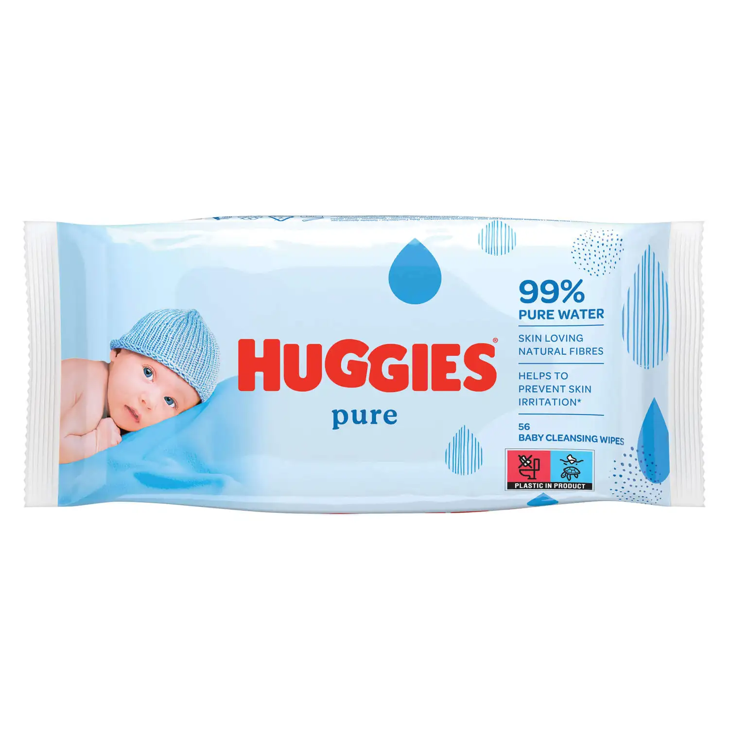 Huggies Pure Wet Wipes 10 x 56 G2p100