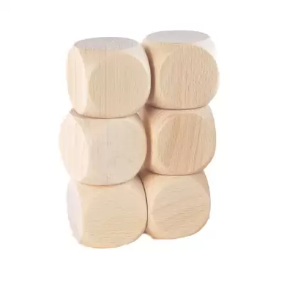 Wooden Cube 40x40mm 6 Pack