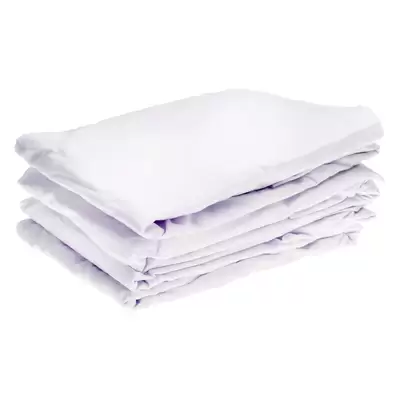 Fire Retardant Bedding Set White - Type: Single Fitted Sheet 4 Pack