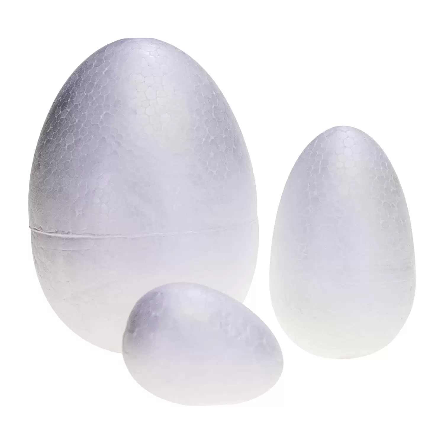 Polystyrene Egg For Easter Crafts, Fillable Two-Part Egg For Small