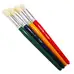 Artyom Round Tip Paint Brush Coloured Handles 4 Pack