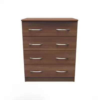 Wessex 4 Drawer Wide Chest - Colour: Walnut