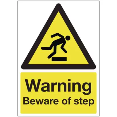 Safety Signs Vinyl - Type: Beware Of Step