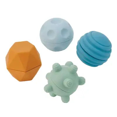 Silicone Sensory Balls Neutral 4 Pack