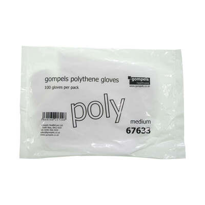 Proform Polythene Gloves 100 Pack - Size: Medium