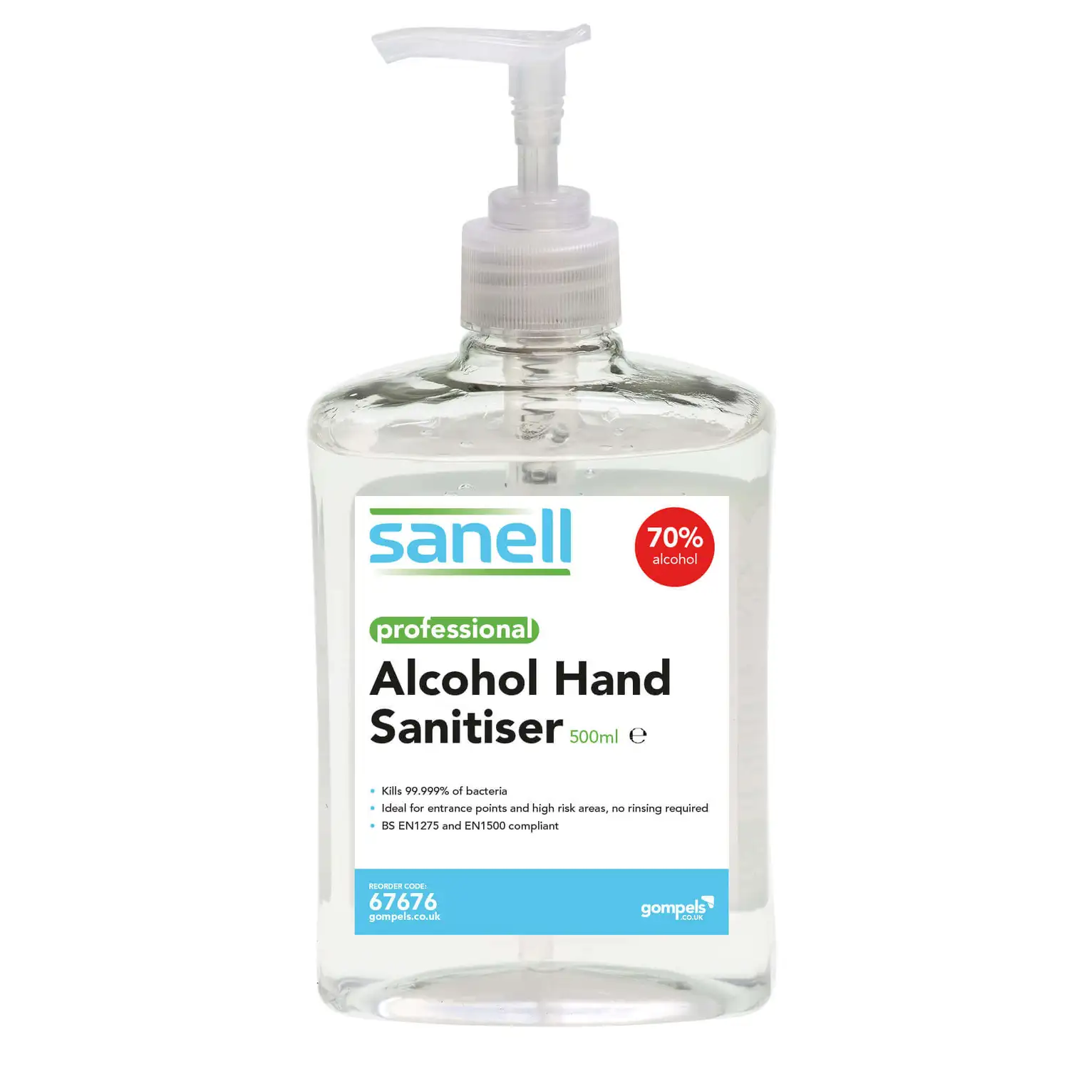 Sanell 70% Alcohol Hand Sanitiser 500ml G3p100