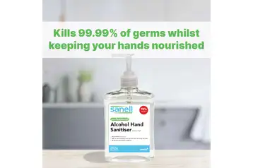 70% Alcohol Hand Sanitizer Gel - 500ml Pump Bottle, Kills 99.99% Germs, No Water Needed