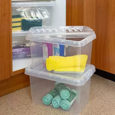 Wham Storage Box and Lid Clear 5 Pack - Size: 7 Litre