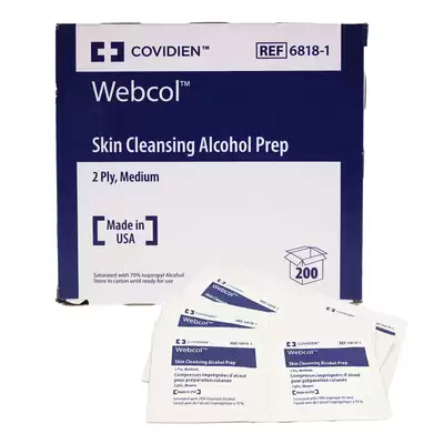 Skin Cleansing Alcohol Prep Pad 200 Pack