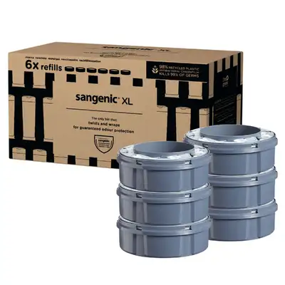 Tommee Tippee Sangenic XL Twist Cassettes 6 Pack G2p100