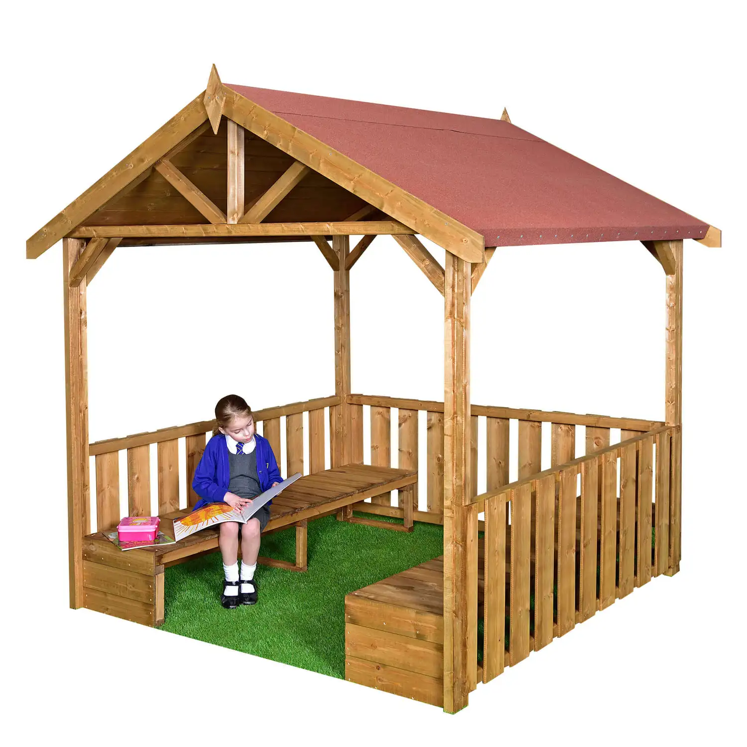 Childrens Wooden Gazebo and Reading Den With Assembly