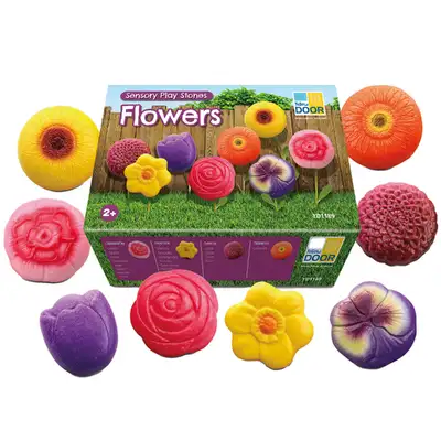 Sensory Play Flower Stones 8 Pack