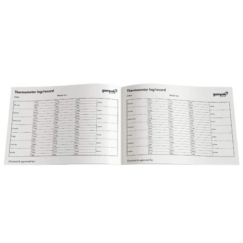 temperature log book a5 gompels healthcare wholesale supplies thermometer calibration log