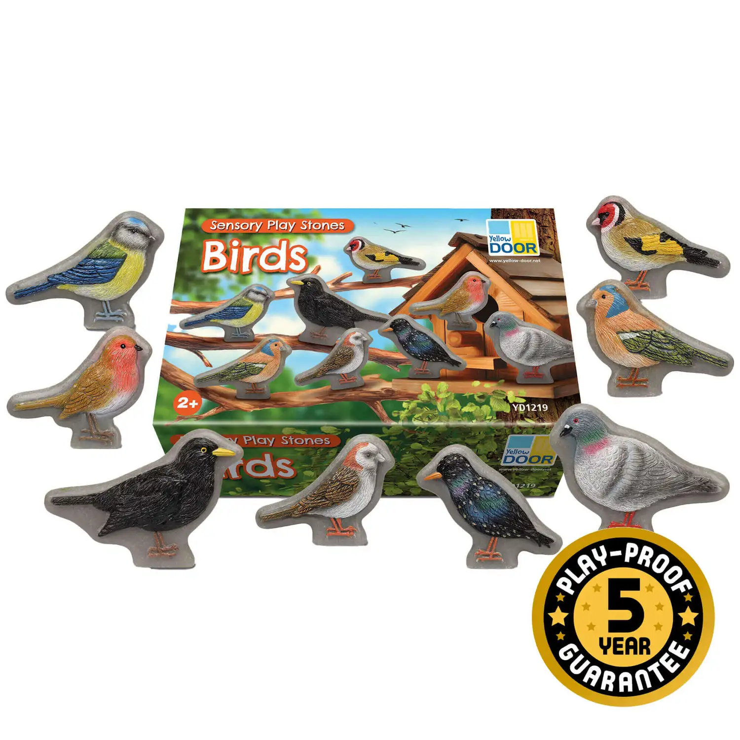 Sensory Play Bird Stones 8 Pack
