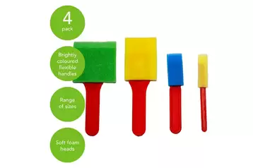 Kids Paint Brushes and Dabbers Assorted 25 Pack - Gompels - Care