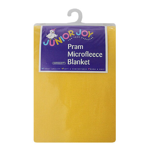 pram micro fleece blanket lemon yellow 75 x 100cm gompels
