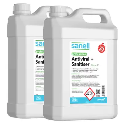 Sanell Antiviral Sanitiser 5 Litre 2 Pack