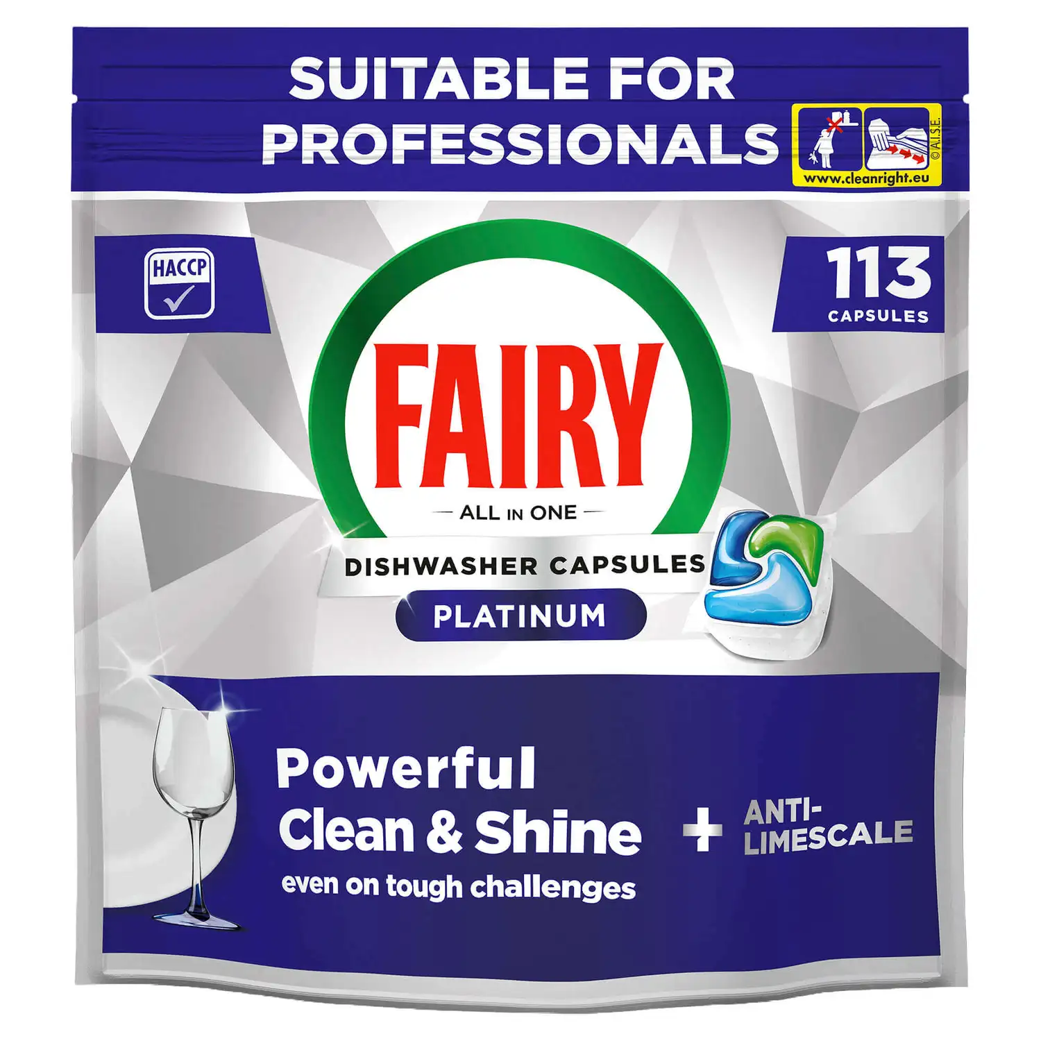 Fairy Platinum Original Dishwasher Tablets 113 Pack