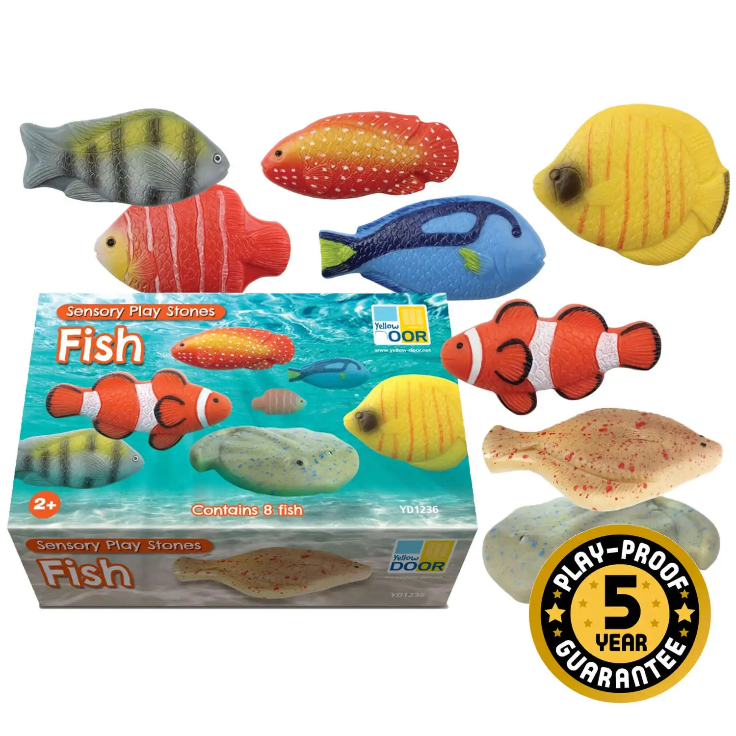 Sensory Play Fish Stones 8 Pack