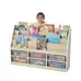 Thrifty 6 Compartment Book Storage With 6 Small Clear Trays